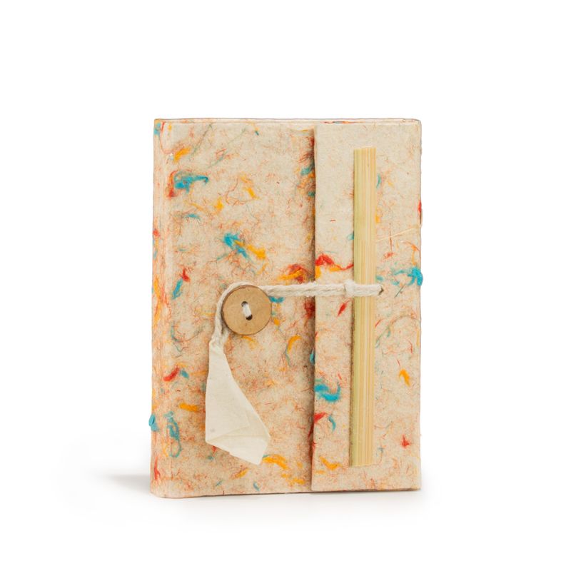 Mini Lokta Mixed Colour Cotton Notebook (12x8cm) 40 leafs