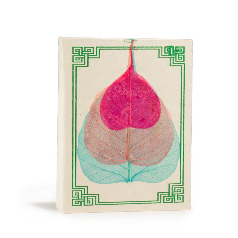 Med Lokta Bodhi Leaf Notebook (15x12cm) - 45 leafs (assorted)