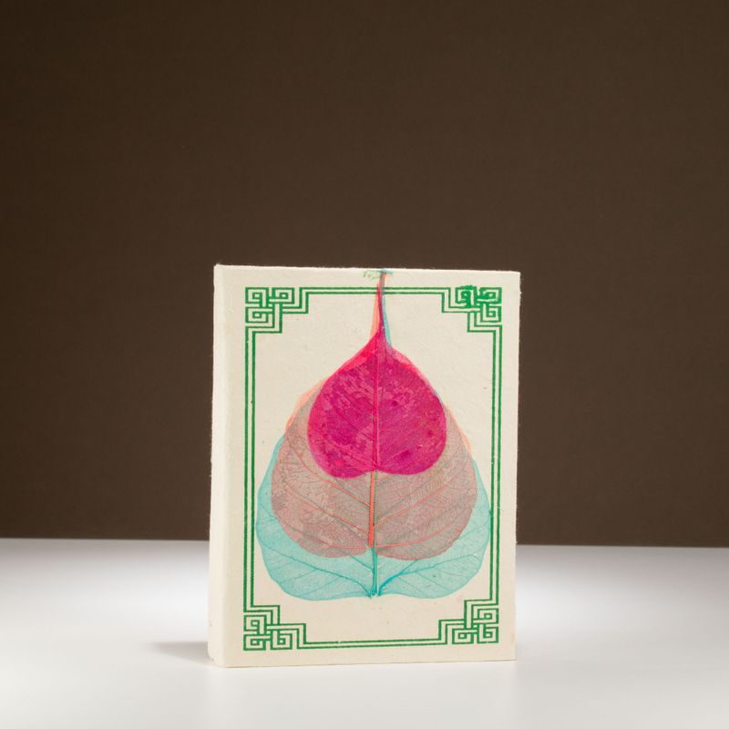 Med Lokta Bodhi Leaf Notebook (15x12cm) - 45 leafs (assorted)