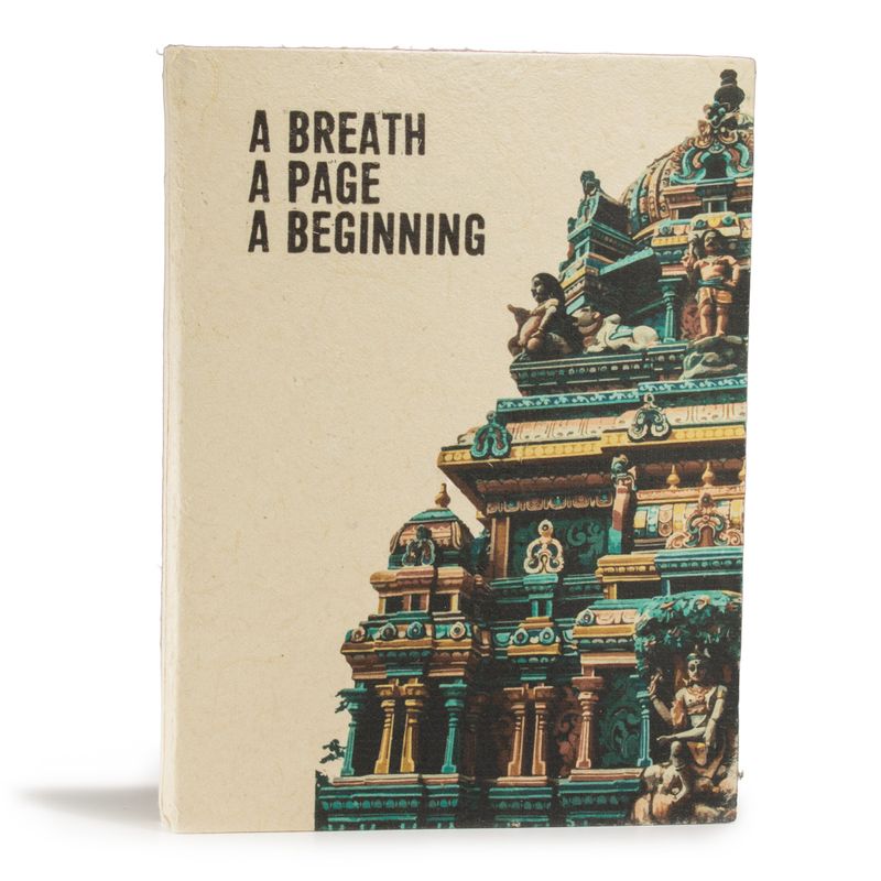 Lrg Lokta Inspiration Notebook (21x15cm) - 45 leafs - A Breath - inc bookmark
