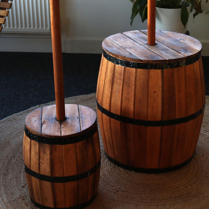 Beer Barrel Table & Parasol Stand 60x48,5 cm - Natural