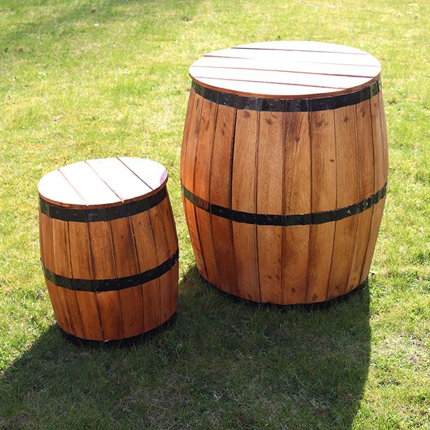 Beer Barrel Stool - Natural 38x32cm