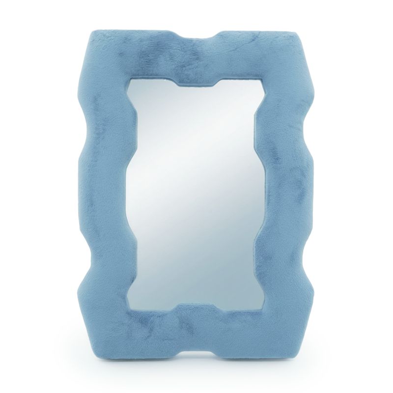 Soft Squiggly Mirror - Chunky Frame - Royal Blue 30x22cm