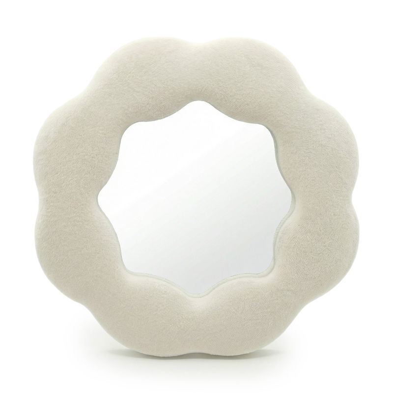 Soft Squiggly Mirror - Flower - Stone 25x25cm