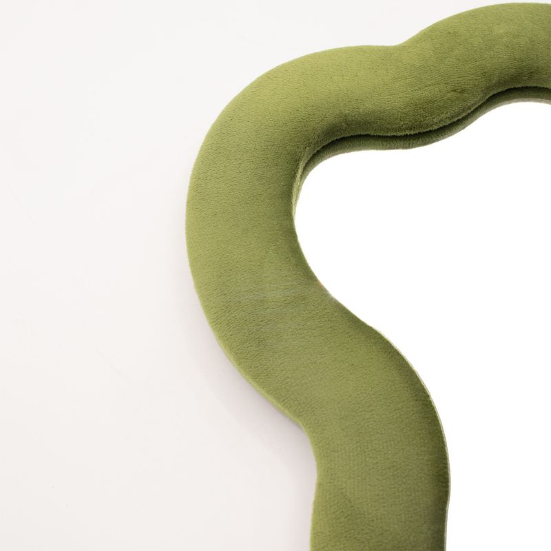Soft Squiggly Mirror - Large Cloud - Moss Green 33x23cm