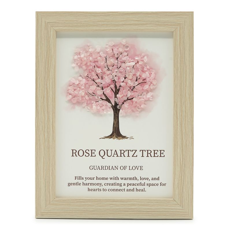 Gemstone Picture - Tree of Life - Rose Quartz