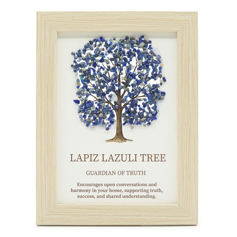 Gemstone Picture - Tree of Life - Lapis Lazuli