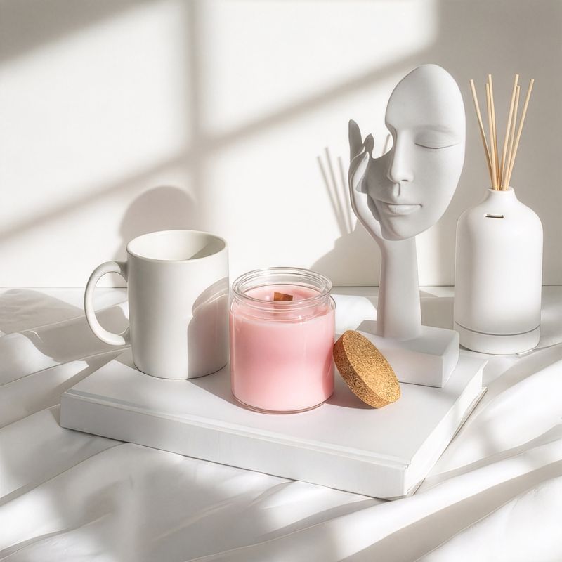 Unlabeled Woodwick Soy Candle - Jasmine Glade