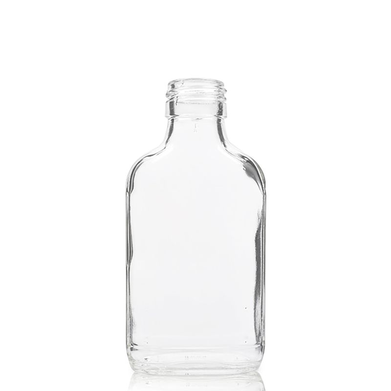 100ml Clear Glass Flask Bottle and Alum Lid