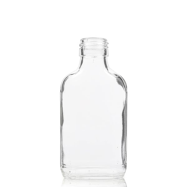 100ml Clear Glass Flask Bottle and Alum Lid