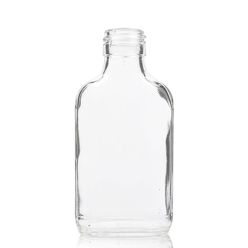 250ml Clear Glass Flask Bottle and Alum Lid