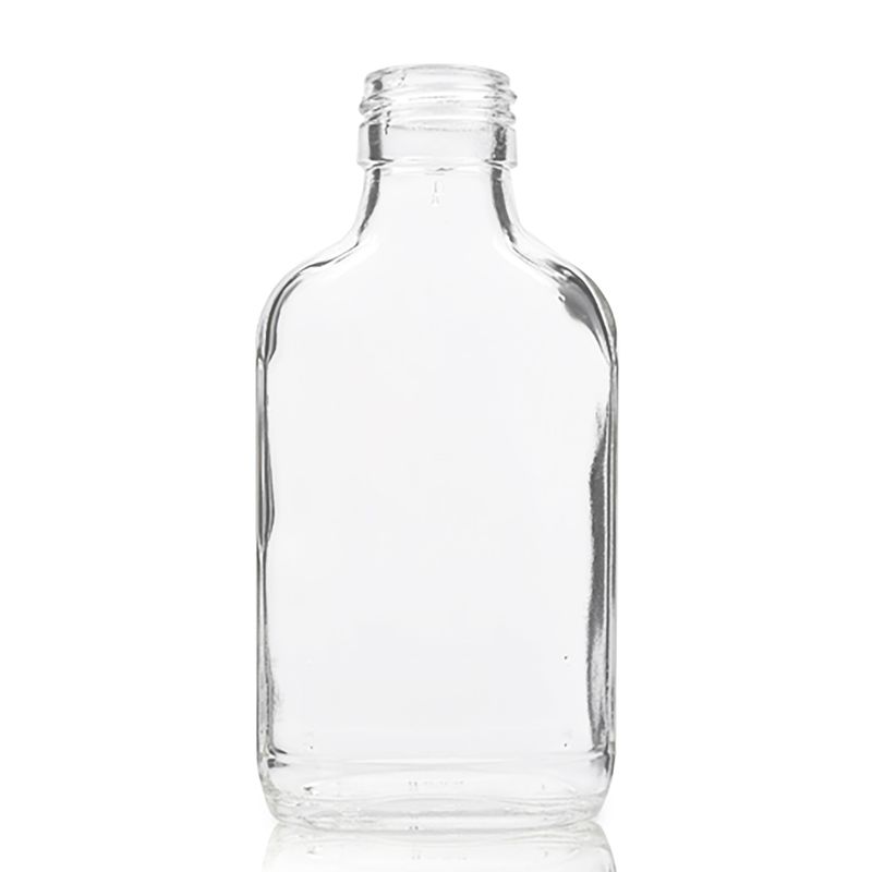 350ml Clear Glass Flask Bottle and Alum Lid