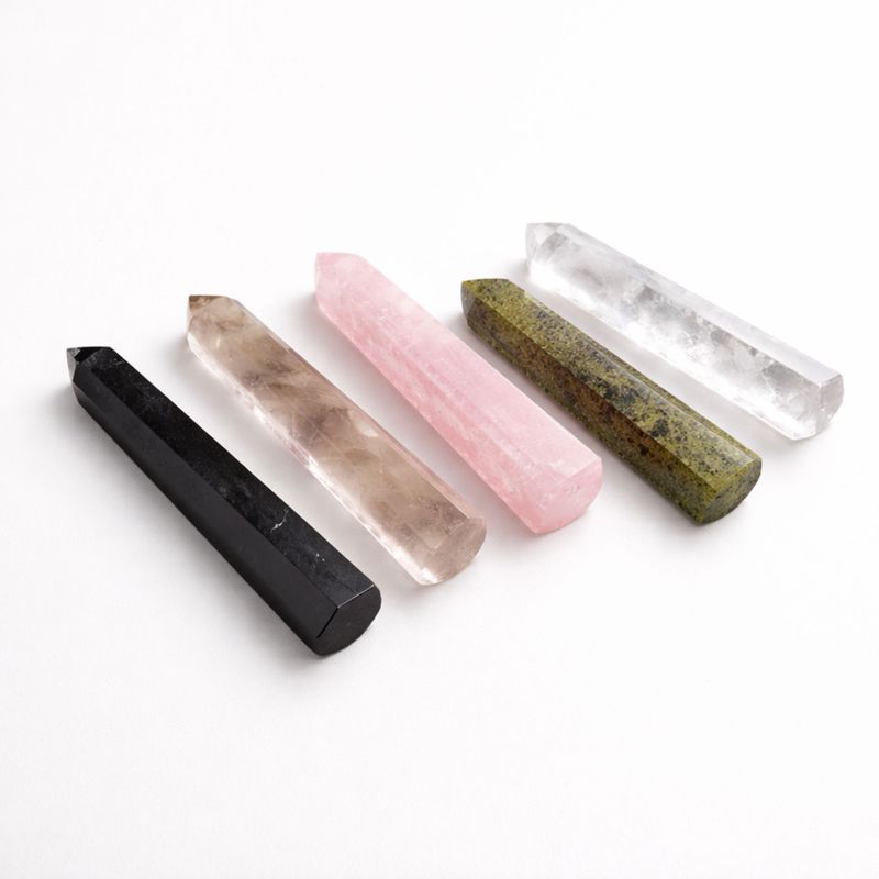Gemstone Six Face Obelisk Points approx 11cm - Black Tourmaline