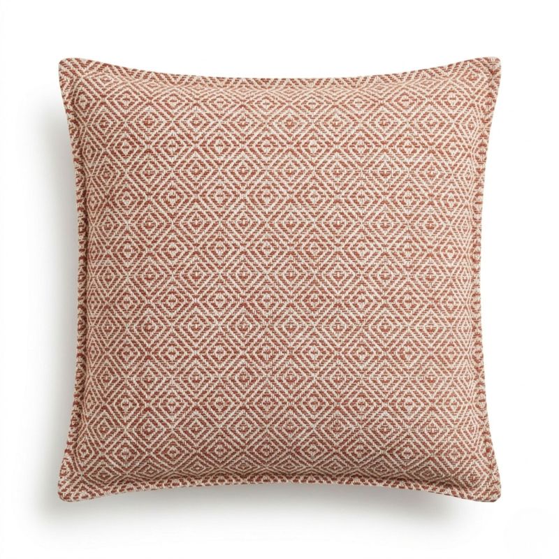 Classic Cushion Cover - Burgundy Squares- 45x45cm