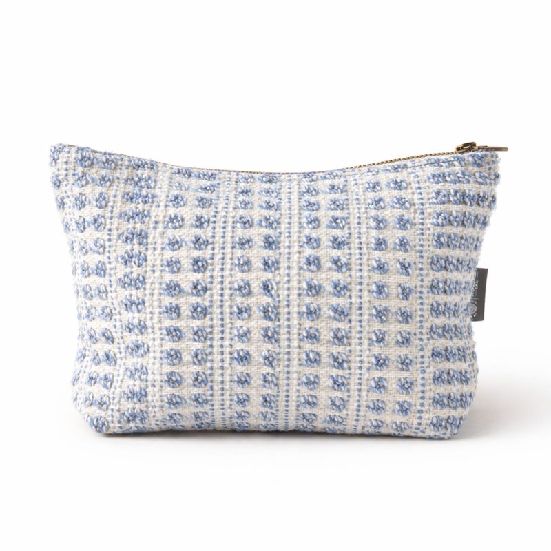 Nomad Sari Indian Jacquard Toiletry Bag - Indigo Echo