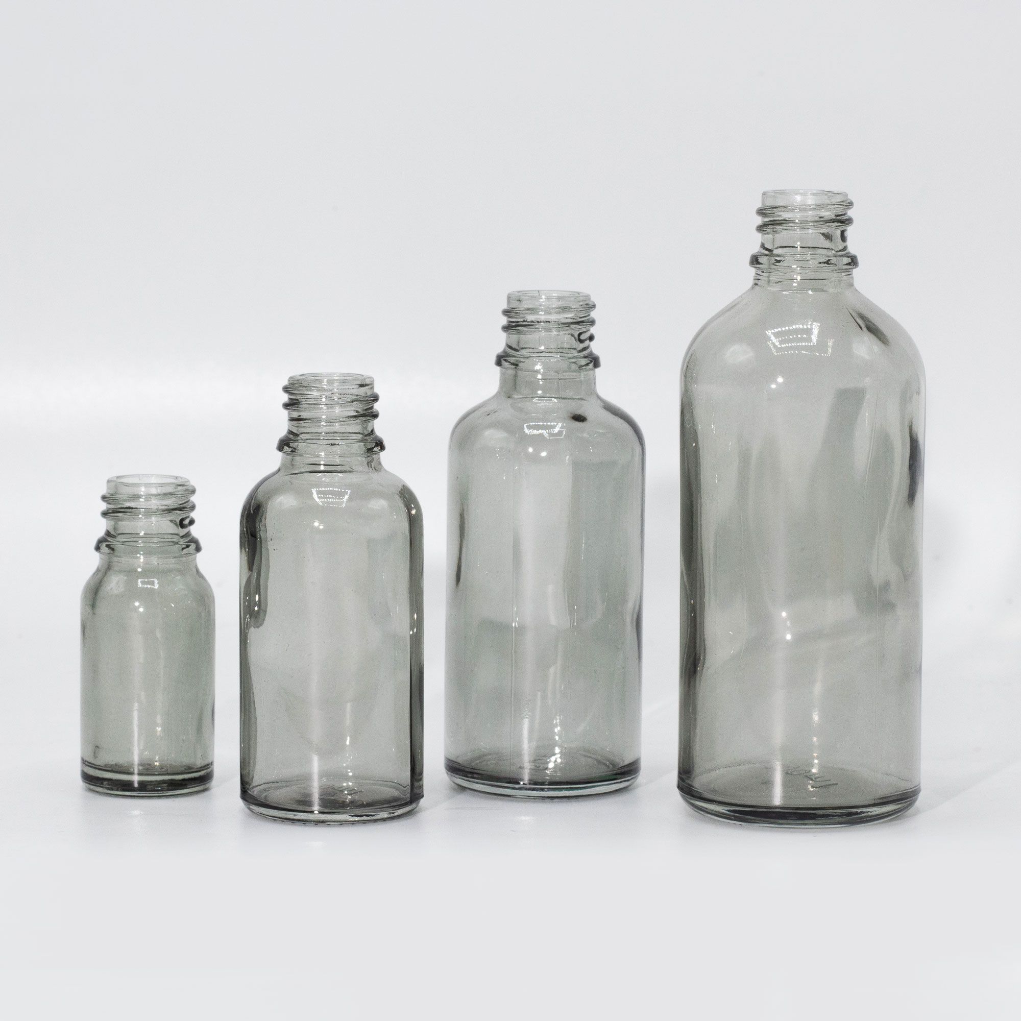 Smokey Grey Glass Dropper Bottle