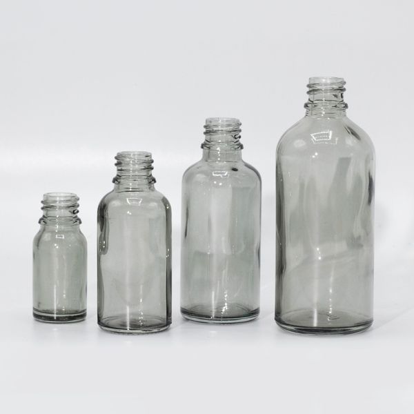 Smokey Grey Glass Dropper Bottle