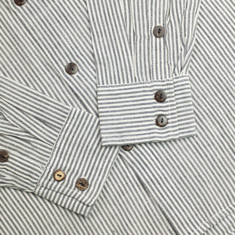 Nomad Sari Grandad Shirt - Grey Stone - Medium