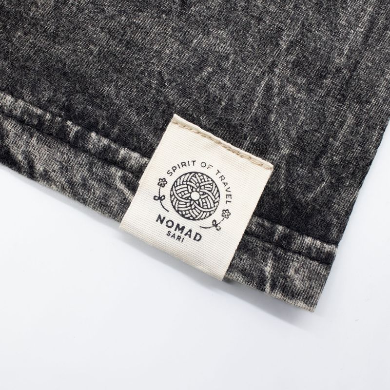 Nomad Sari Stonewashed Cotton T-Shirt - Rebel - Charcoal - Small