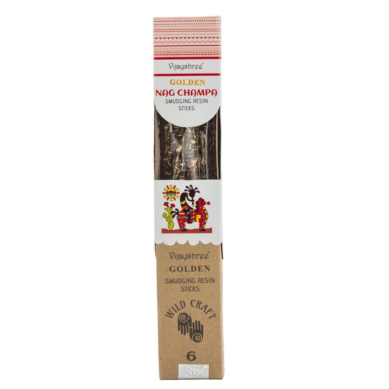 30g Golden Nag Champa Smudging Resin Sticks (6s)