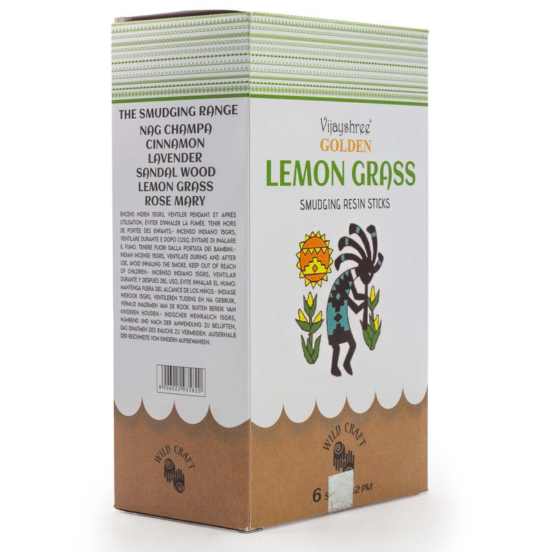 30g Golden Lemon Grass Smudging Resin Sticks (6s)