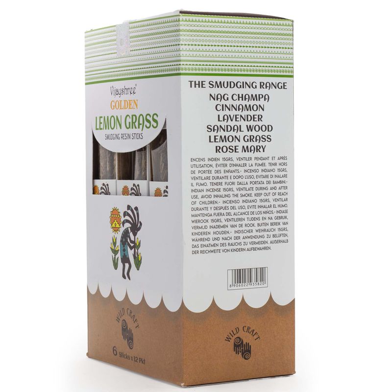 30g Golden Lemon Grass Smudging Resin Sticks (6s)