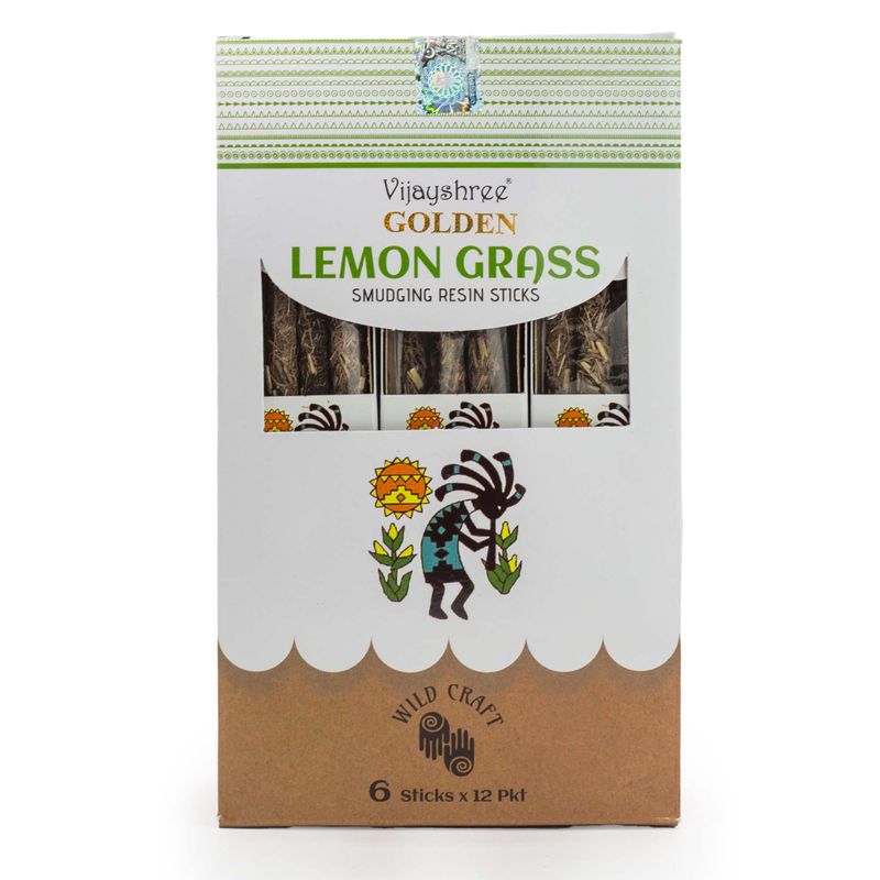 30g Golden Lemon Grass Smudging Resin Sticks (6s)