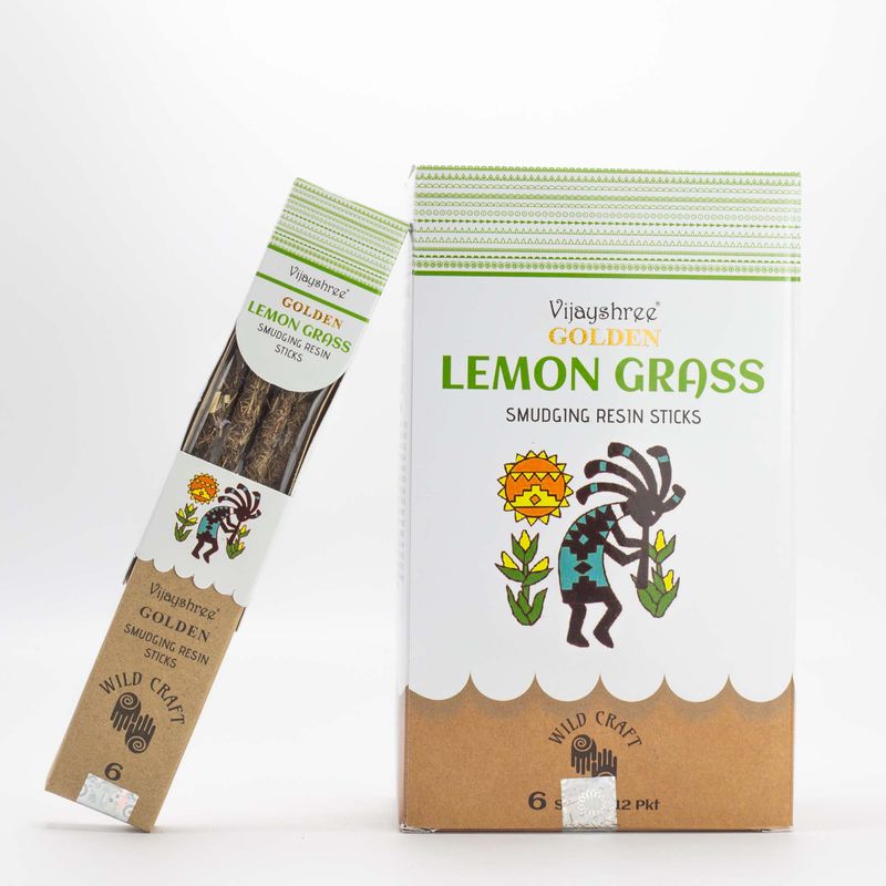 30g Golden Lemon Grass Smudging Resin Sticks (6s)