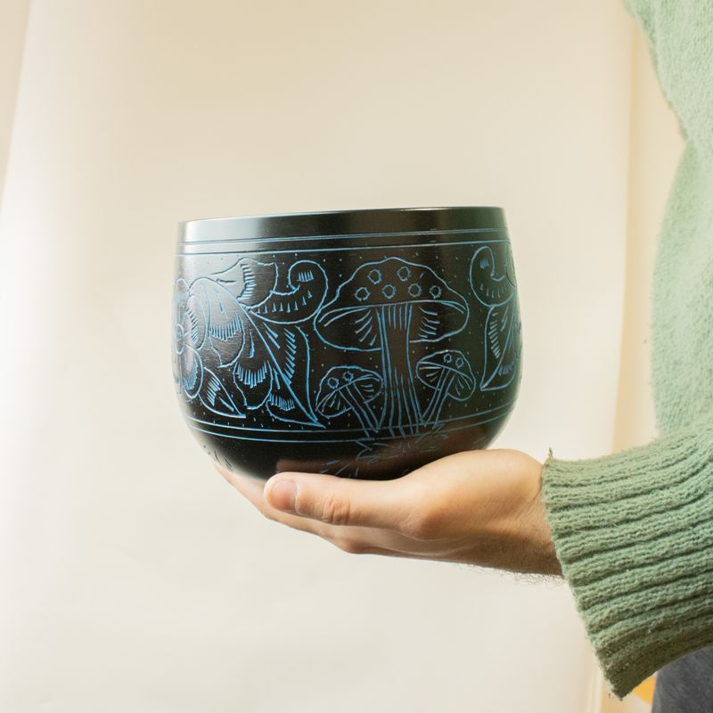 Cauldren Singing Bowl - Magic Mushroom - Blue (15cm)