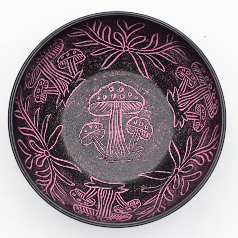 Aluminum Singing Bowl - Magic Mushroom - Pink (20cm)