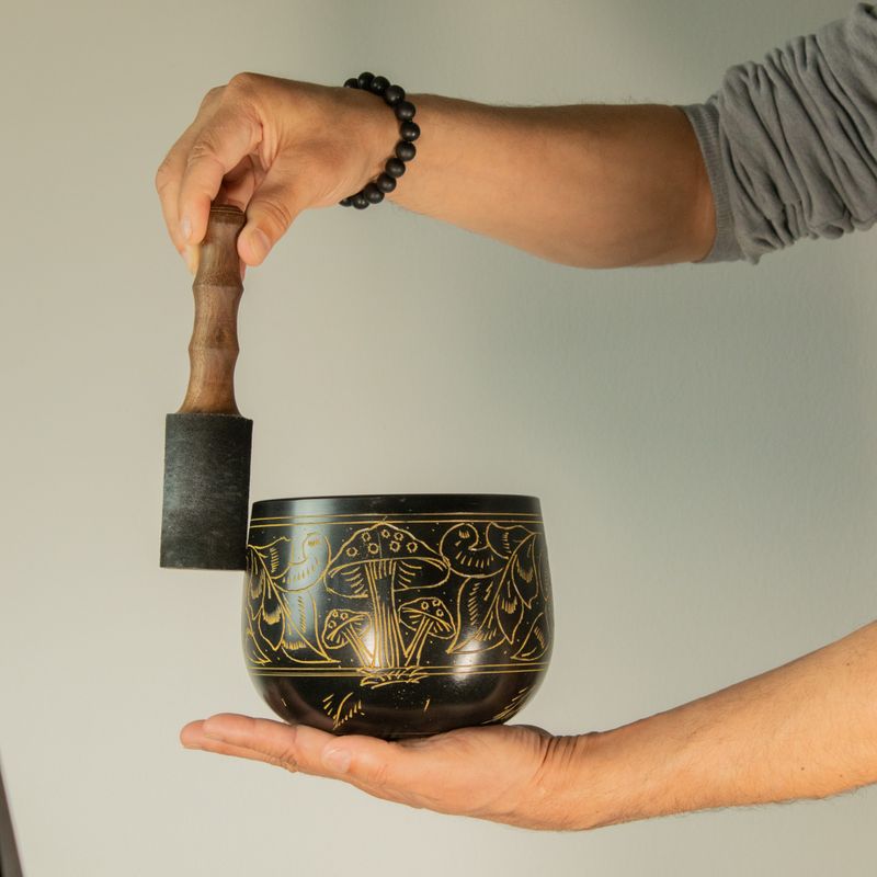 Cauldren Singing Bowl - Magic Mushroom - Yellow (15cm)