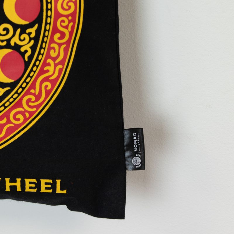 Iconic Classic Tote Bag - Luna Alchemy Wheel - Black 6oz (40x36cm)