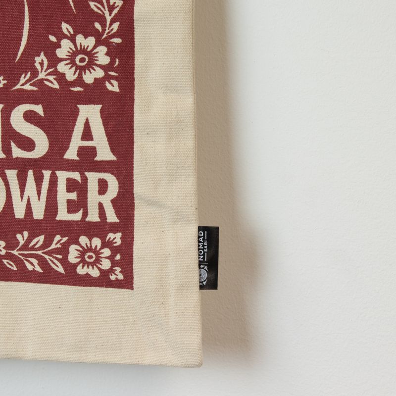 Iconic Toni Tote Bag - Love is a Super Power (41x31cm) - Natural 10oz - Inside pocket and zip closure