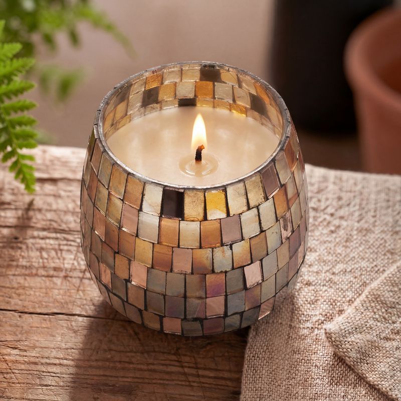 Amber Mosaic - Glass Jar Candles - Medium