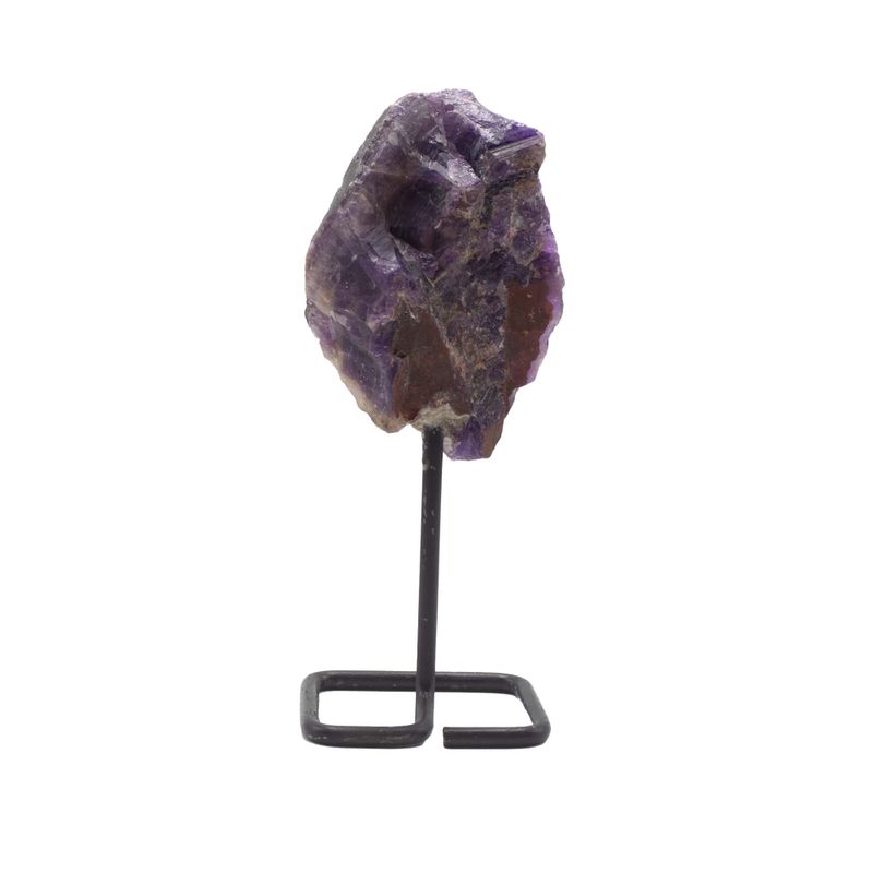 Mineral Specimens on Metal Stand - Amethyst