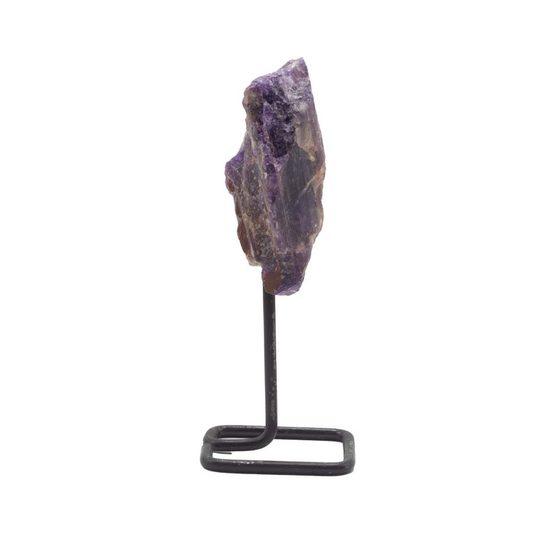 Mineral Specimens on Metal Stand - Amethyst