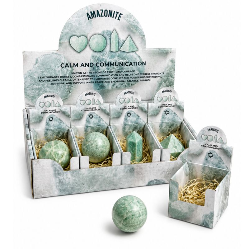 Amazonite Gemstone Retail Display Pack - Assorted Shapes