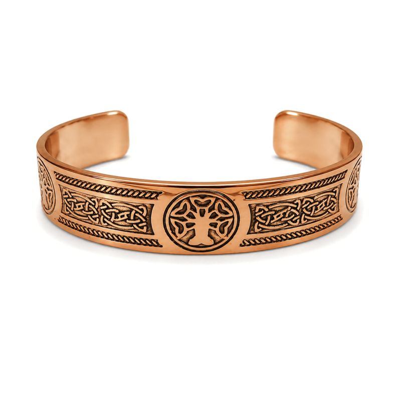 Solid Copper Bracelets Medieval Range with Affirmations Engravings (assorted)