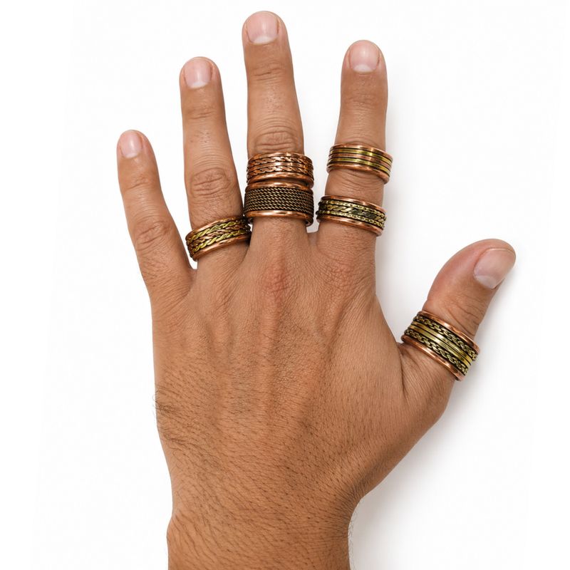 Copper Rings Classic Banded- Assorted Designs & Sizes