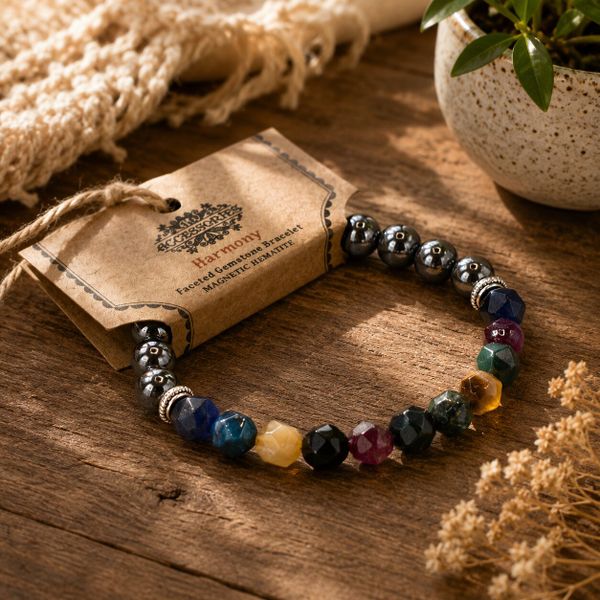 Faceted Gemstone Bracelet