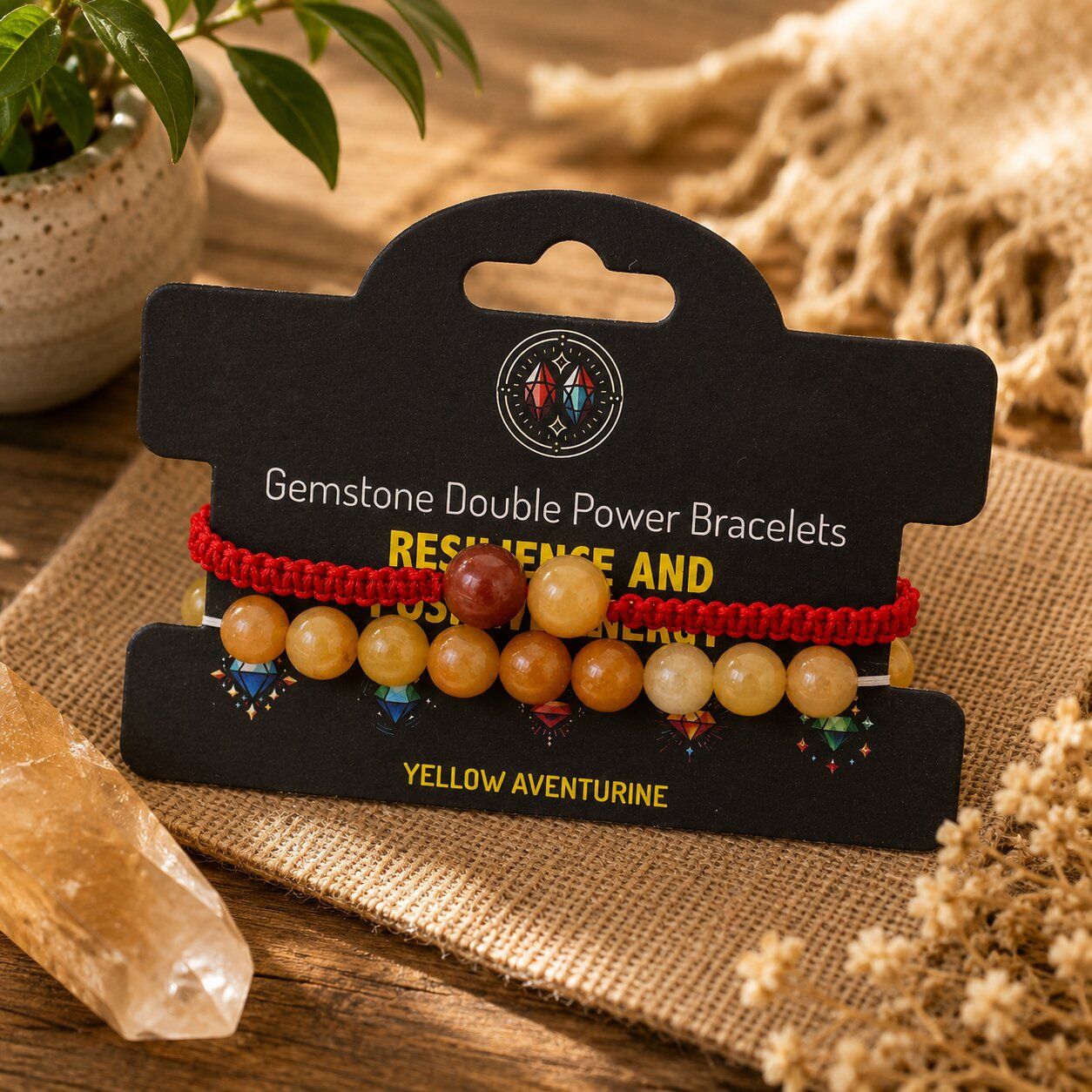 Gemstone Double Power Bracelets