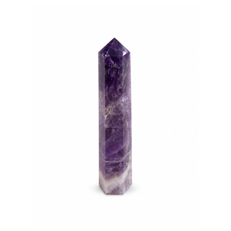 Gemstone Six Face Obelisk Points approx 11cm - Amethyst