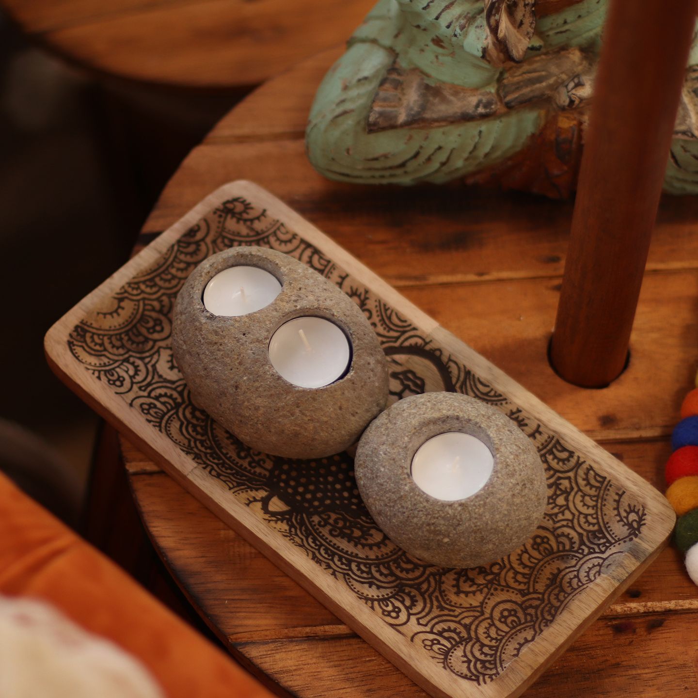 Riverstone Candle Holder