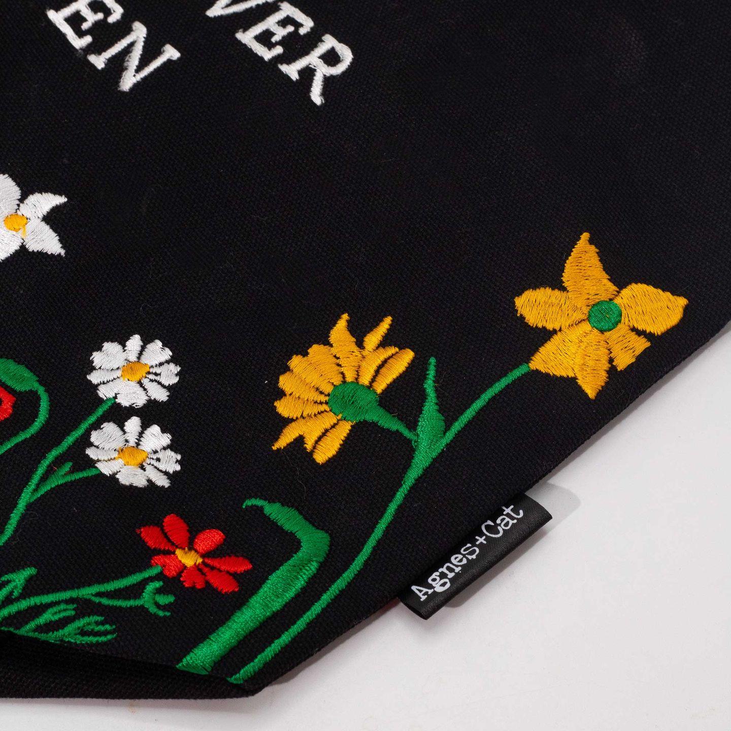 Agnes+Cat Embroidered Cotton Bags