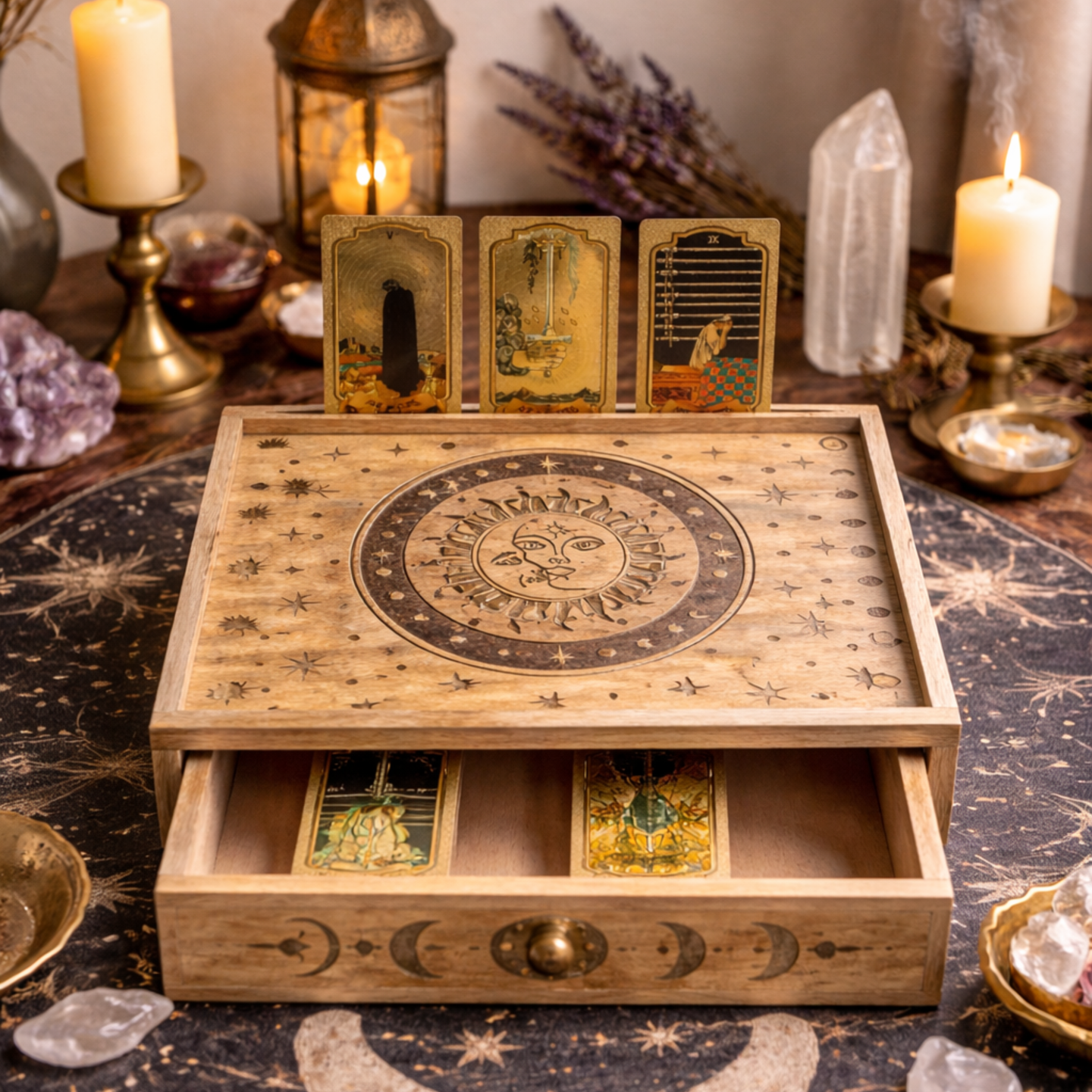 Tarot Card Boxes with Card Holders