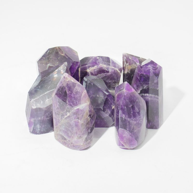 Bulk Gemstone Points approx 5cm (0.4KG) - African Amethyst (approx 8 pieces)