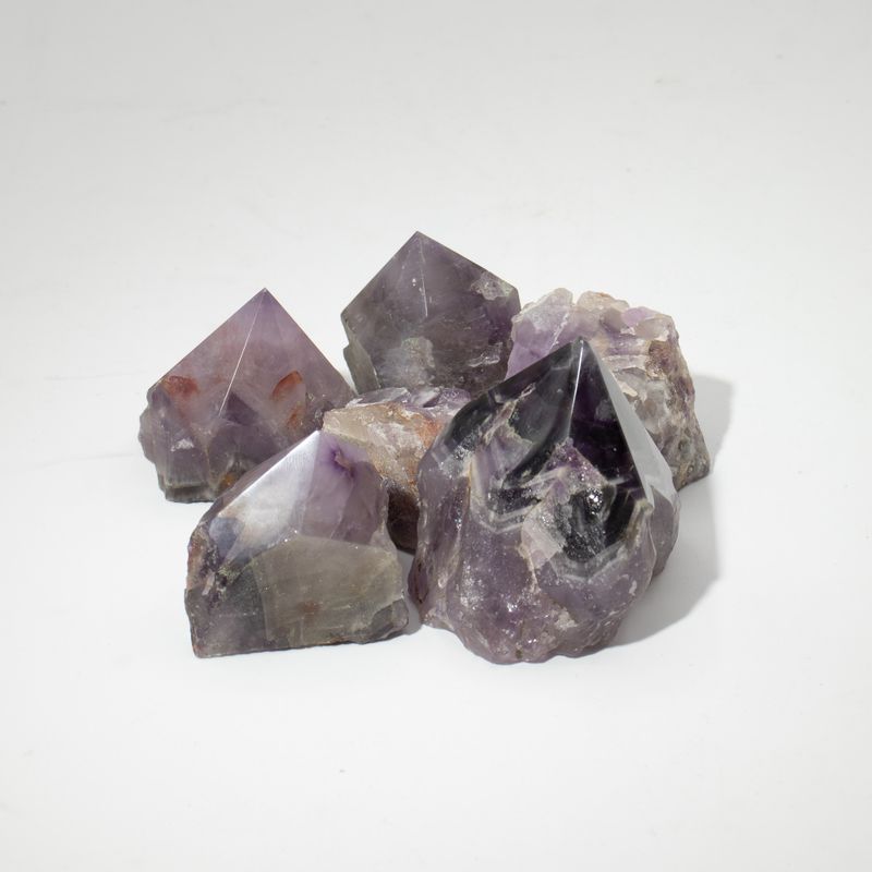 Bulk Gemstone Top Polished Points - Amethyst A grade (approx 5-6 pieces)