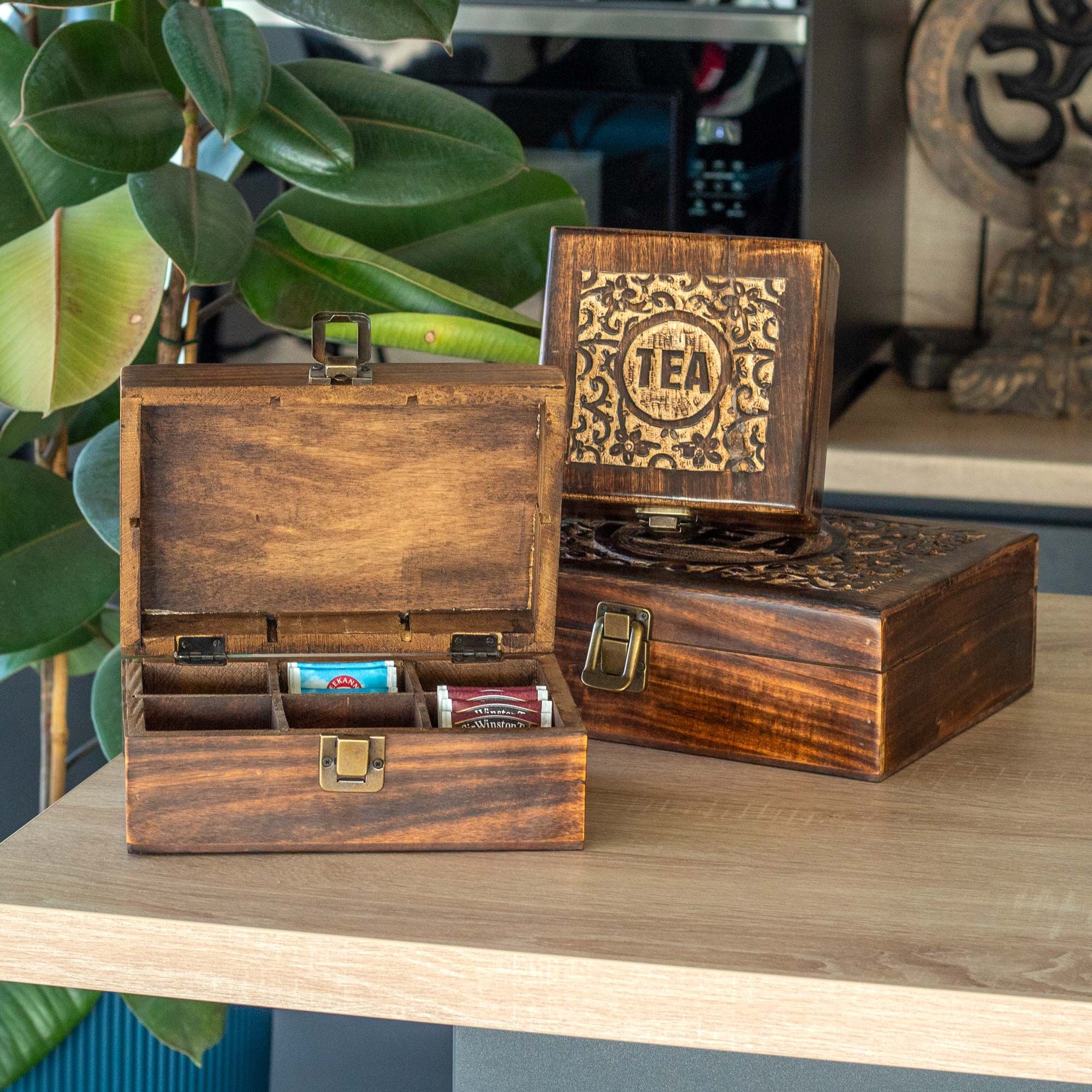 Mango Carved Tea Boxes