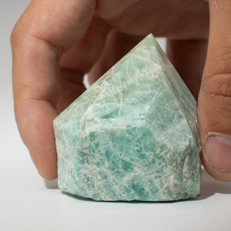 Bulk Gemstone Top Polished Points - Indian Amazonite (approx 5-6 pieces)