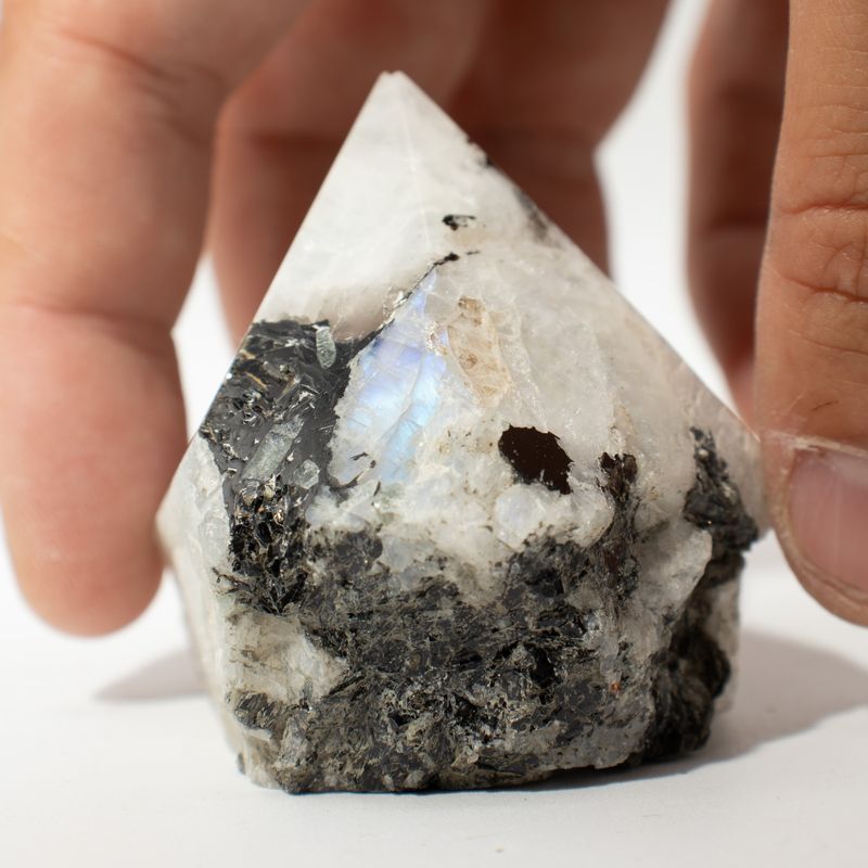 Bulk Gemstone Top Polished Points - Rainbow Moonstone (approx 5-6 pieces)